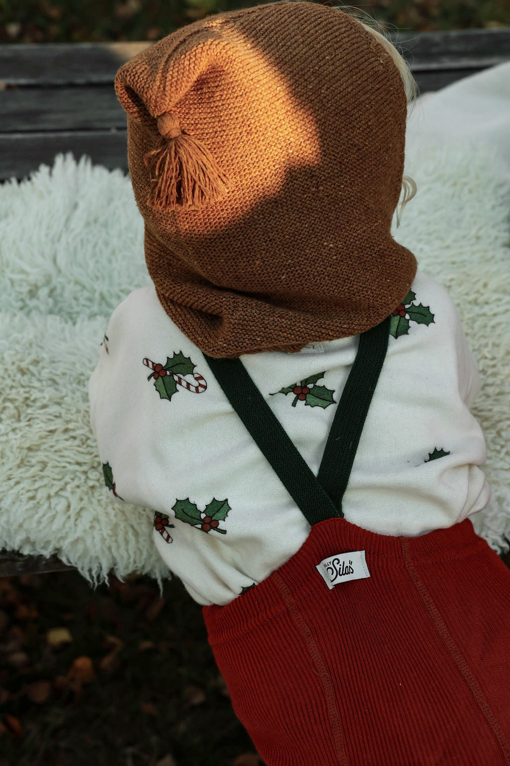 【SILLY Silas】Classic Footed Maple Leaf×Dark Forest Green タイツ 3-6m  | Coucoubebe/ククベベ