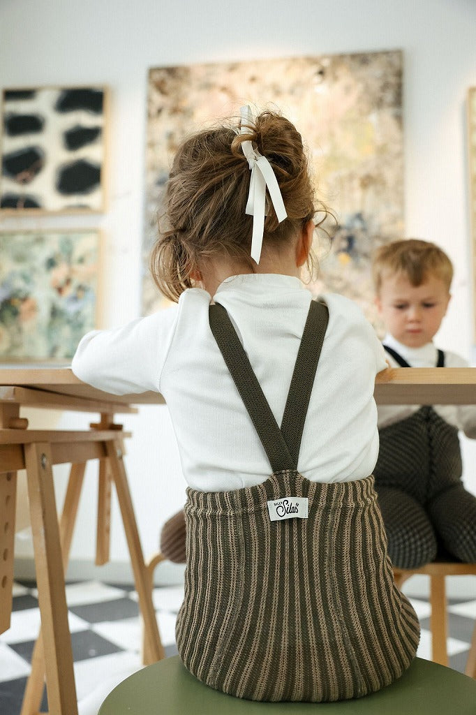 【SILLY Silas】【予約販売】Seaweed Brown×Peanut Striped タイツ 3-6m,6-12m,1-2y  | Coucoubebe/ククベベ