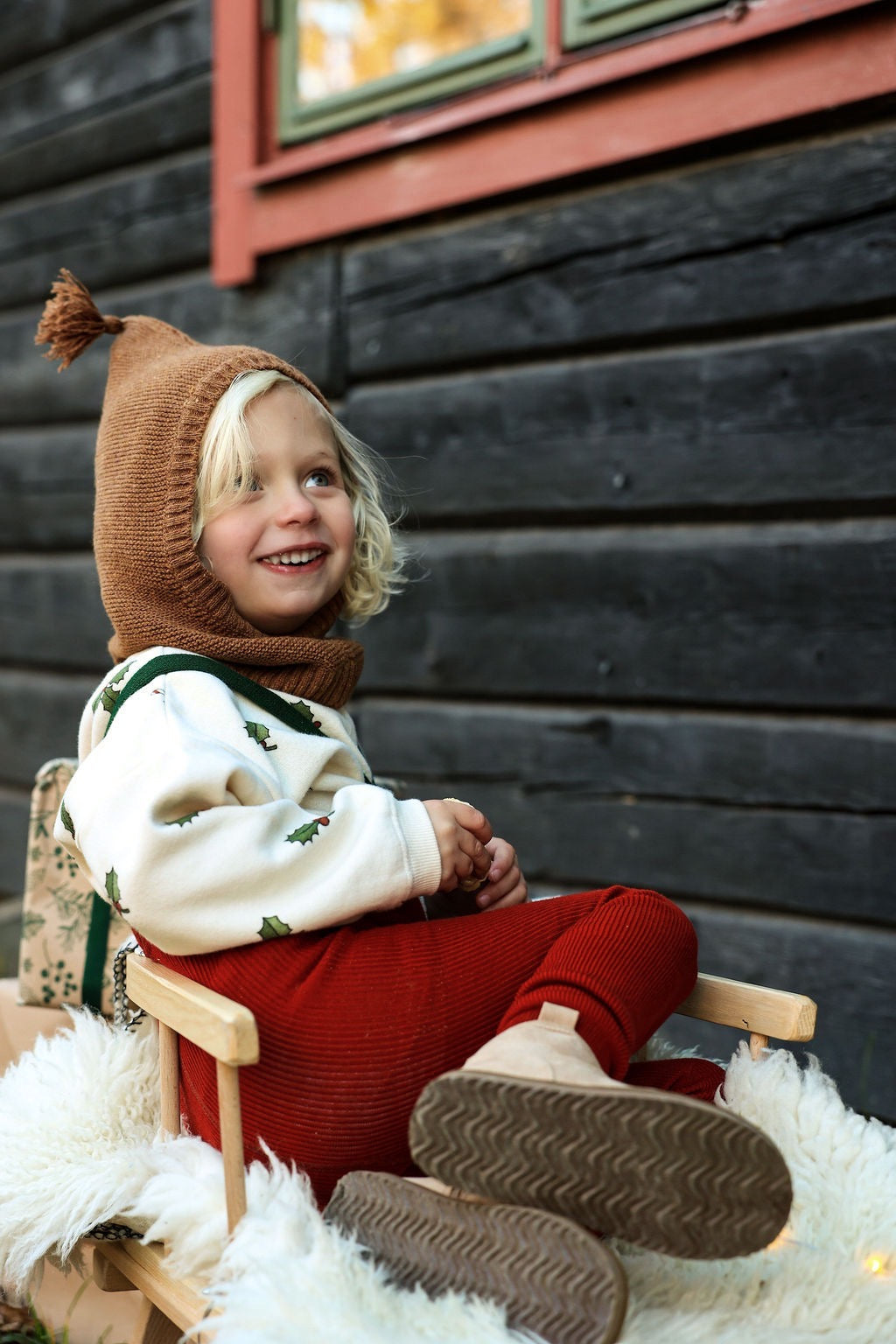 【SILLY Silas】Footless Collection Maple Leaf×Dark Forest Green レギンス 6-12m,1-2y,2-3y  | Coucoubebe/ククベベ