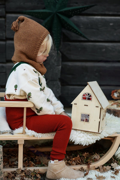 【SILLY Silas】Footless Collection Maple Leaf×Dark Forest Green レギンス 6-12m,1-2y,2-3y（Sub Image-11） | Coucoubebe/ククベベ