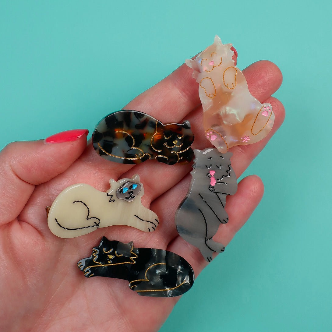 【Coucou Suzette】Tortoiseshell Cat Hair Clip ミケ猫ヘアクリップ  | Coucoubebe/ククベベ