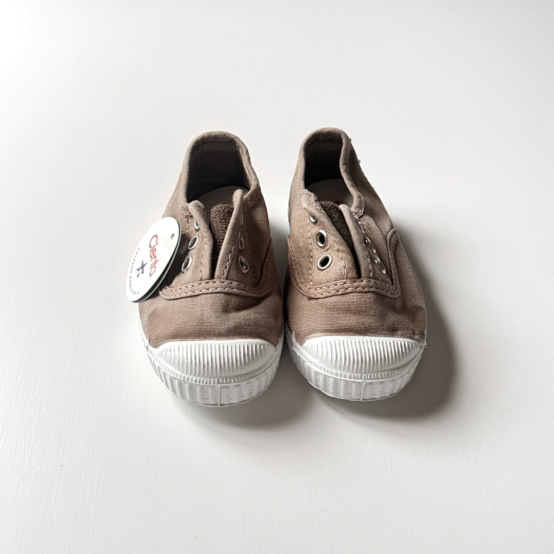 【Cienta】Deck shoes BEIGE ENZ. ムラ染デッキシューズ size21-26  | Coucoubebe/ククベベ