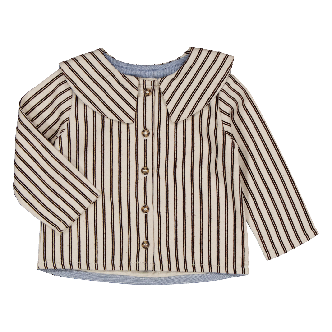 【LOIR Paris】Chemise LORETTE FLOCKED CREAM STRIPES シャツ 18m,24m,36m  | Coucoubebe/ククベベ