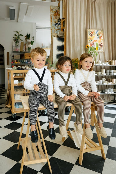 【SILLY Silas】【一部予約販売】Footless Collection Black×White Checked レギンス 6-12m,1-2y,2-3y,3-4y（Sub Image-12） | Coucoubebe/ククベベ