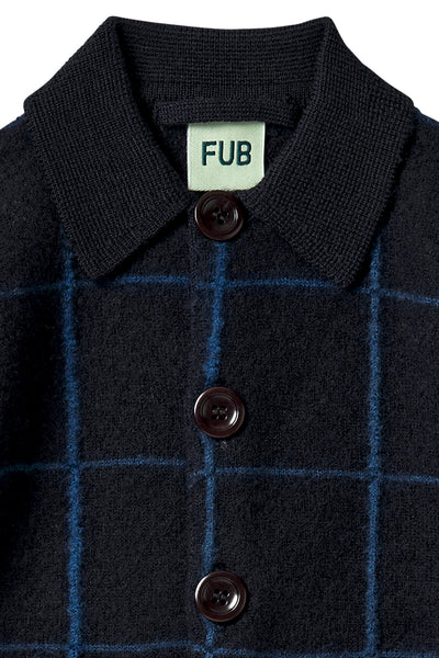 【FUB】BABY FELTED JACKET dark navy/pond blue ジャケット 86,92cm（Sub Image-2） | Coucoubebe/ククベベ