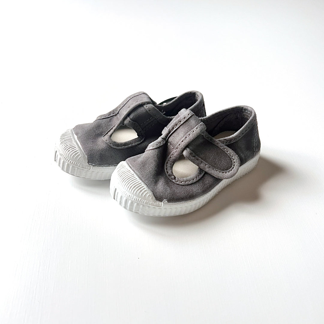 【Cienta】T strap shoes dyed GRIS ムラ染Tストラップシューズ size21-26  | Coucoubebe/ククベベ