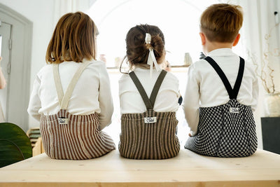 【SILLY Silas】【一部予約販売】Footless Collection Granola×Cream Striped レギンス 6-12m,1-2y,2-3y,3-4y（Sub Image-16） | Coucoubebe/ククベベ