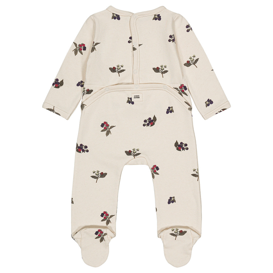 【STUDIO BOHEME】【9月上旬発送】CHUBBY PYJAMAS ECRU/BLACKBERRIES ロンパース 3m,6m  | Coucoubebe/ククベベ