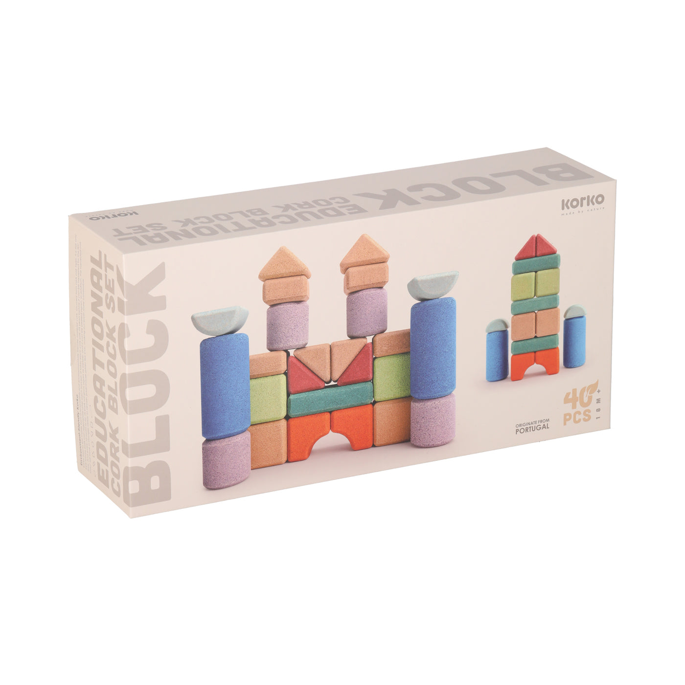 【korko】Tall Architects – 40 Cork Building Blocks コルクビルディングブロック  | Coucoubebe/ククベベ