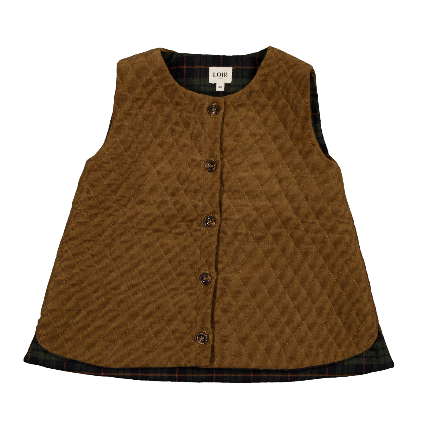 【LOIR Paris】【予約販売】Veste GABRIEL BISCUIT QUILTEDVELVET ベスト 36m,4Y  | Coucoubebe/ククベベ