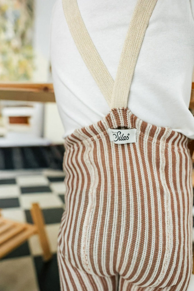 【SILLY Silas】【一部予約販売】Footless Collection Granola×Cream Striped レギンス 6-12m,1-2y,2-3y,3-4y  | Coucoubebe/ククベベ