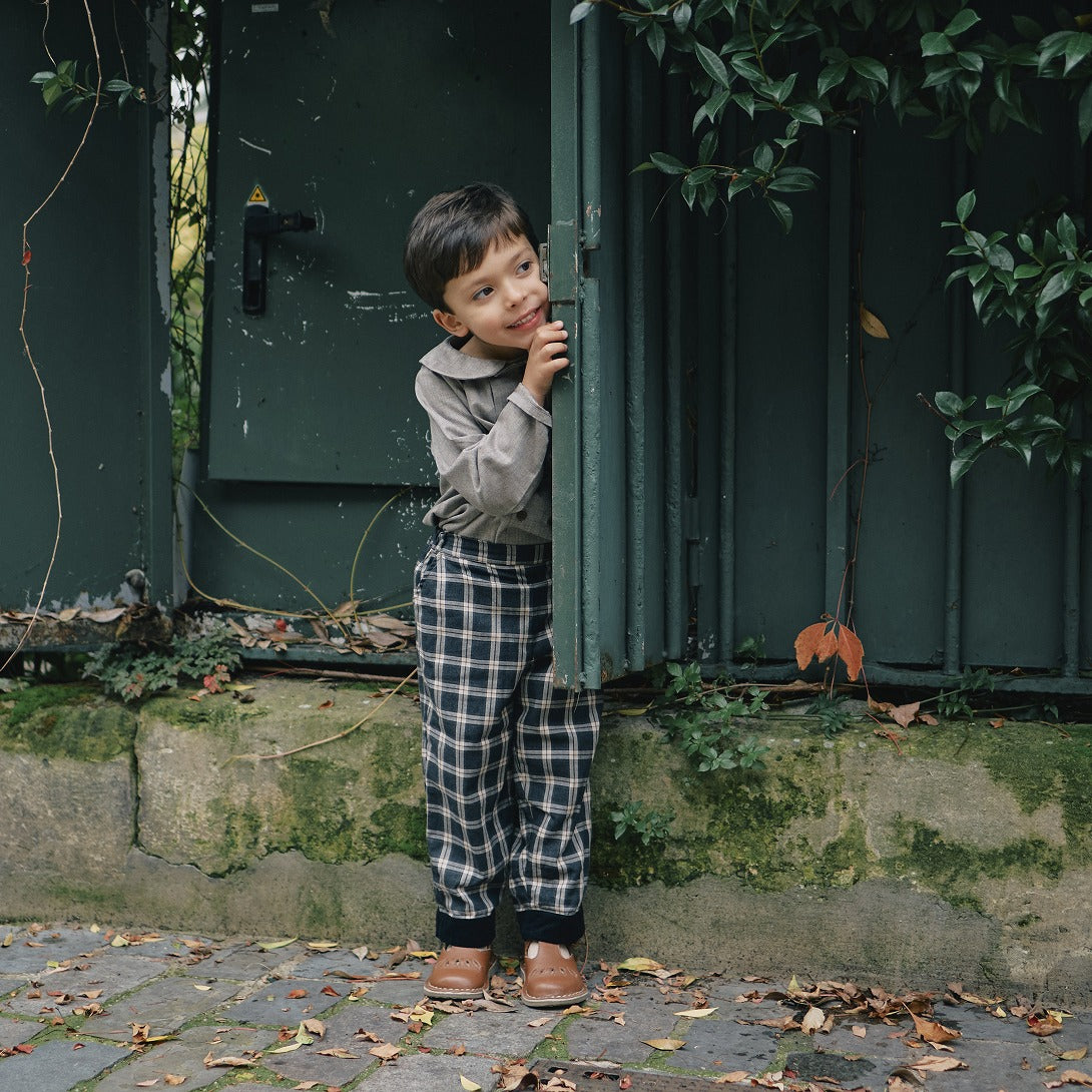 【Maison Marelle】pants LEBON tartan gray dark パンツ 18m,24m,3y,4y,  | Coucoubebe/ククベベ