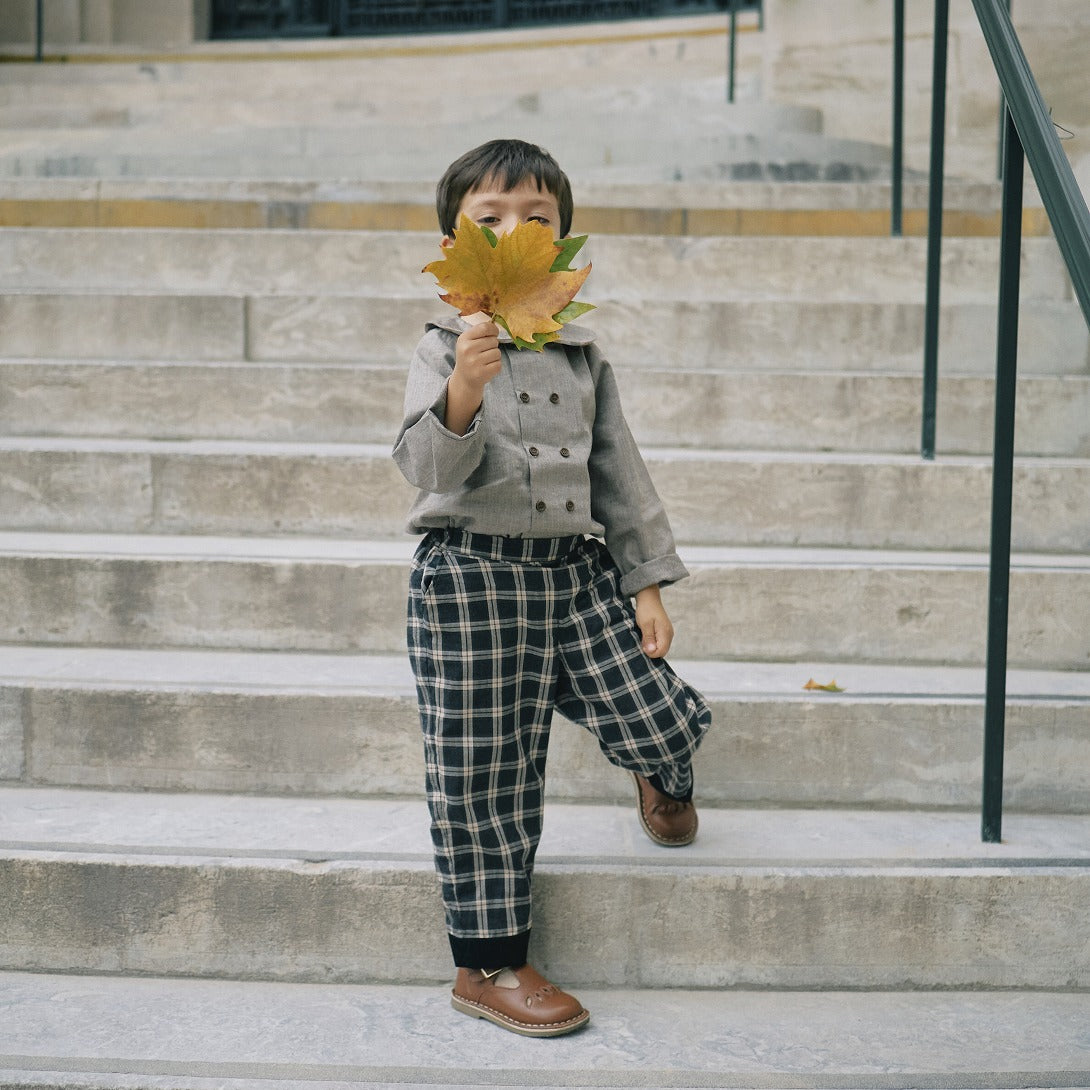 【Maison Marelle】pants LEBON tartan gray dark パンツ 18m,24m,3y,4y,  | Coucoubebe/ククベベ