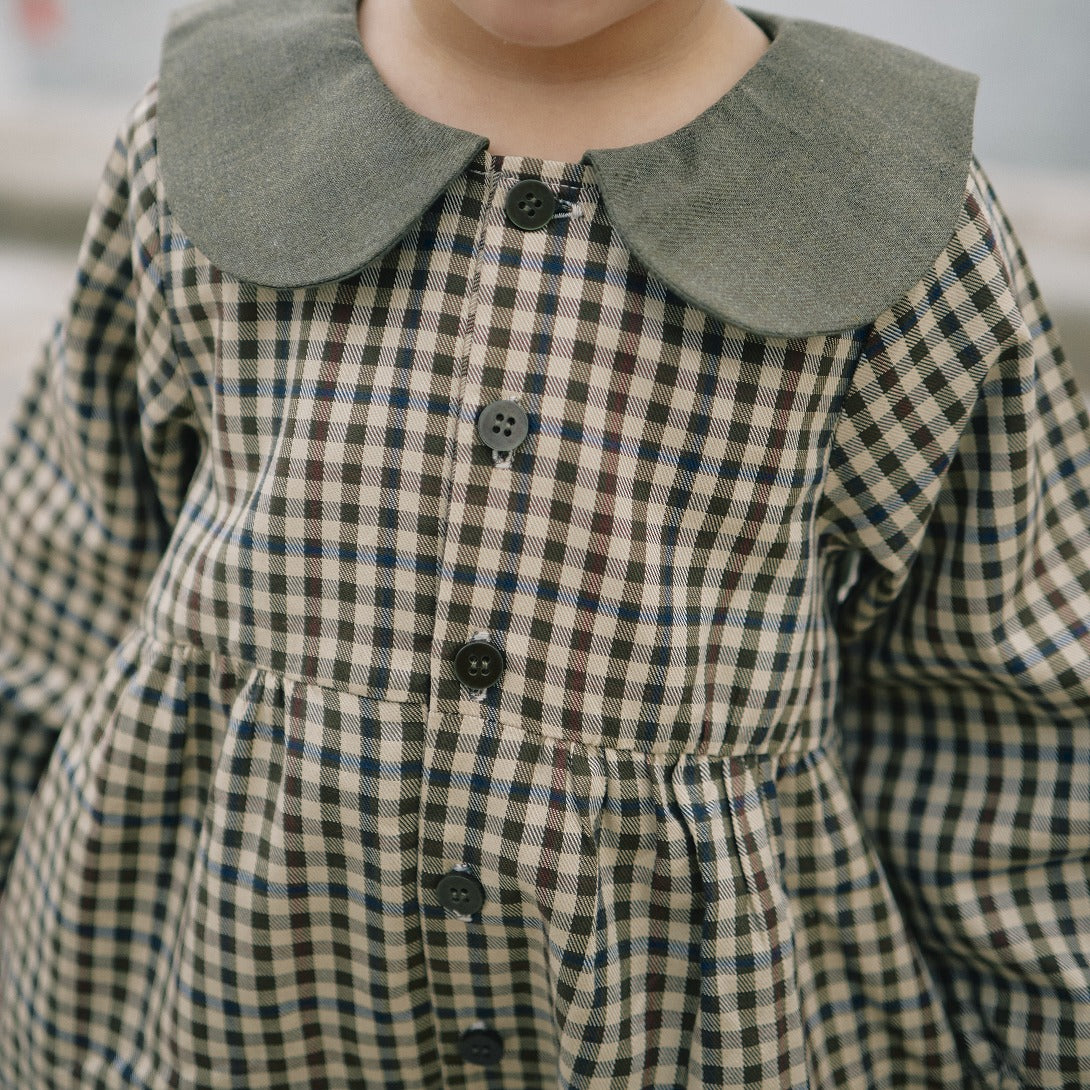 【Maison Marelle】Romper BAC gingham ロンパース 2m,18m,24m  | Coucoubebe/ククベベ