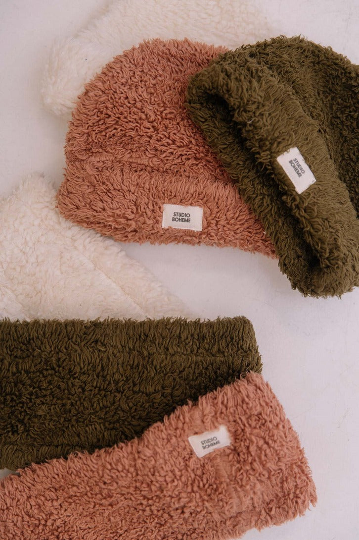 【STUDIO BOHEME】MOUTON BEANIE KAKI ニット帽 1-2Y,3-5Y  | Coucoubebe/ククベベ