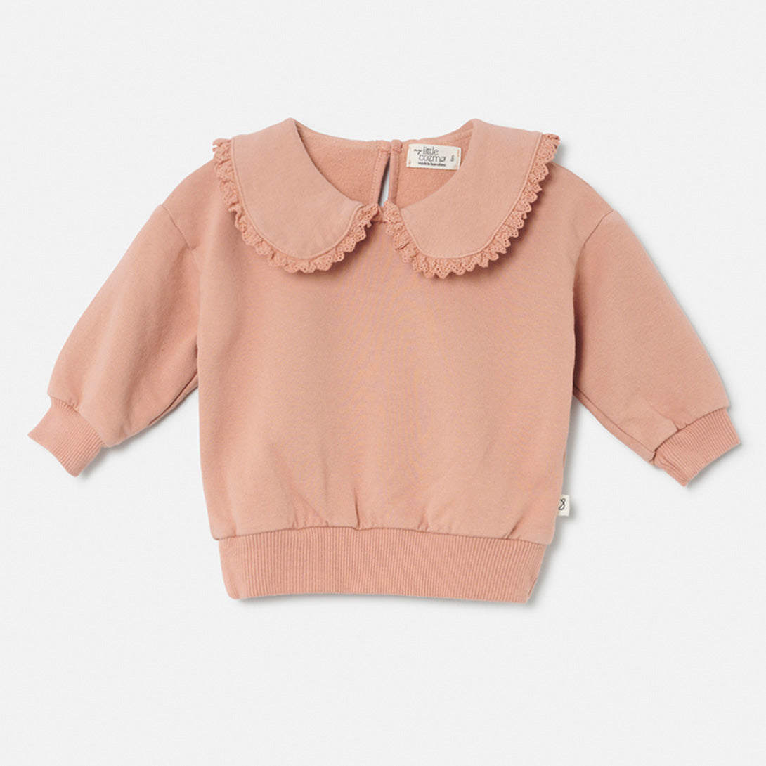 【my little cozmo】【40%OFF】Soft-touch ruffle baby sweatshirt Pink スウェット 12m,18m,24m  | Coucoubebe/ククベベ