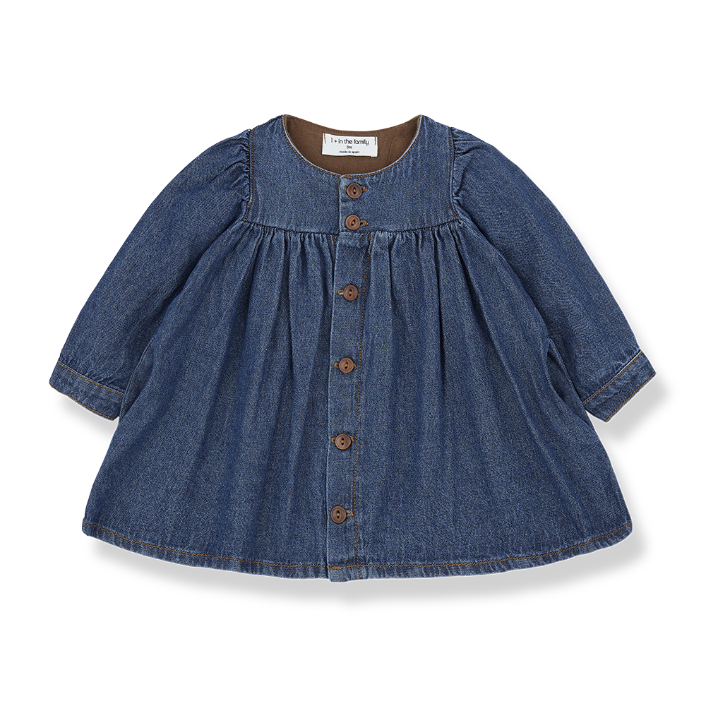 【1＋in the family】ADDAIA dress denim ワンピース 12m,18m,24m,36m  | Coucoubebe/ククベベ