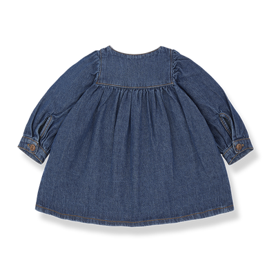 【1＋in the family】ADDAIA dress denim ワンピース 12m,18m,24m,36m（Sub Image-2） | Coucoubebe/ククベベ