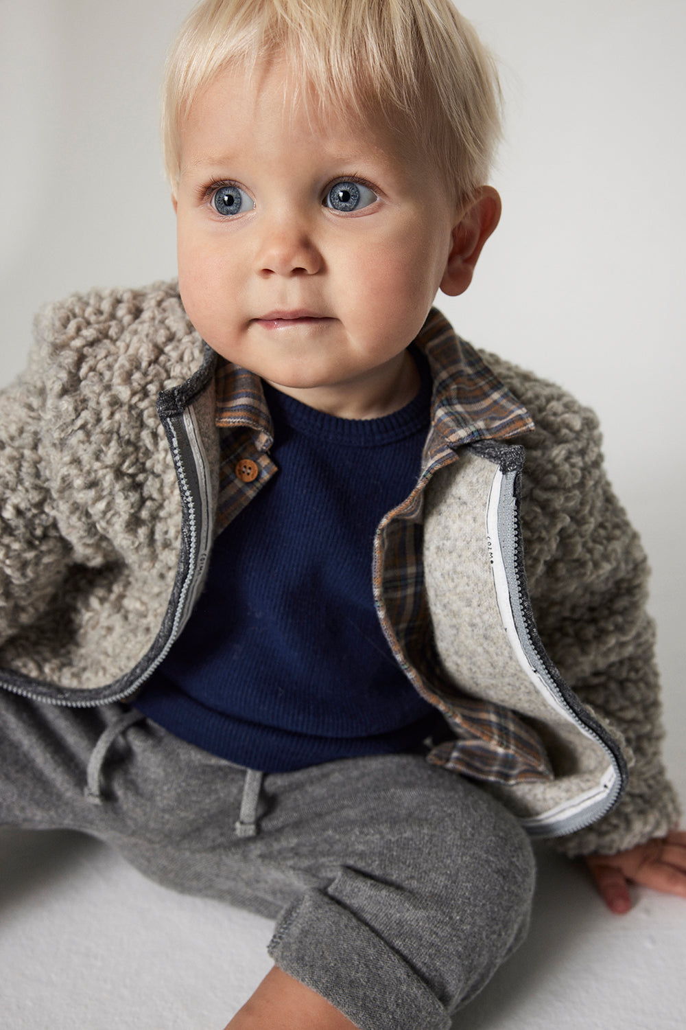 【COZMO】Teddy fleece baby jacket Grey ジャケット 18m,24m  | Coucoubebe/ククベベ