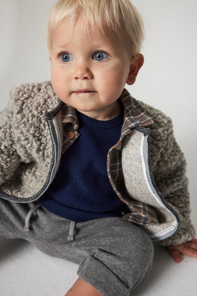 【COZMO】Teddy fleece baby jacket Grey ジャケット 18m,24m（Sub Image-3） | Coucoubebe/ククベベ