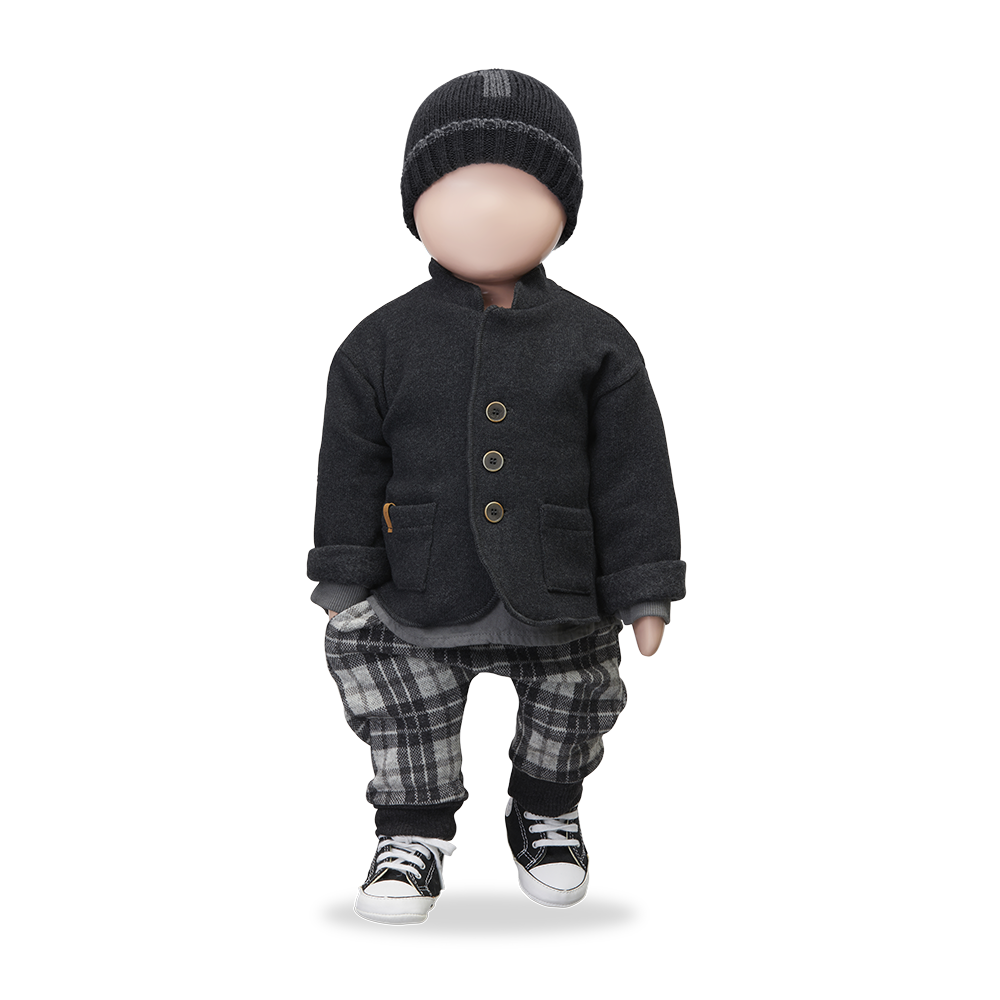 【1＋in the family】ALBERT anthracite パンツ 12m,18m,24m  | Coucoubebe/ククベベ