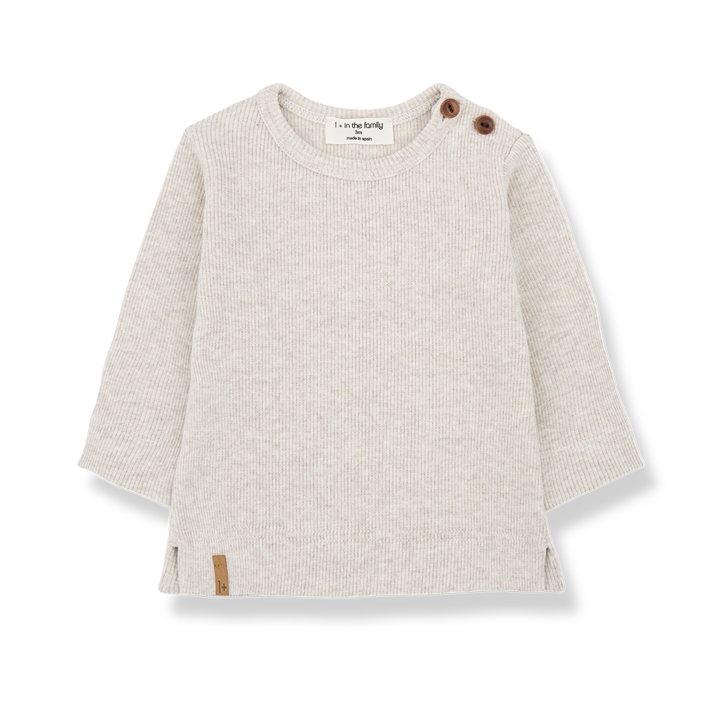 【1＋in the family】ALFONS l.sleeve t-shirt rice Tシャツ 12m,18m,24m,36m  | Coucoubebe/ククベベ