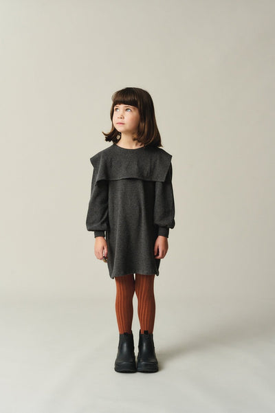 【my little cozmo】【40%OFF】Soft knit dress Dark Grey ワンピース 2Y,3Y,4Y,6Y（Sub Image-3） | Coucoubebe/ククベベ