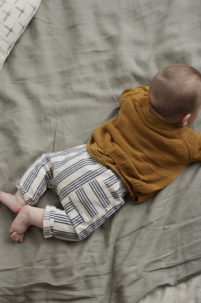 【my little cozmo】【30%OFF】Vintage stripes baby pants Ivory パンツ 12m,18m,24m（Sub Image-3） | Coucoubebe/ククベベ