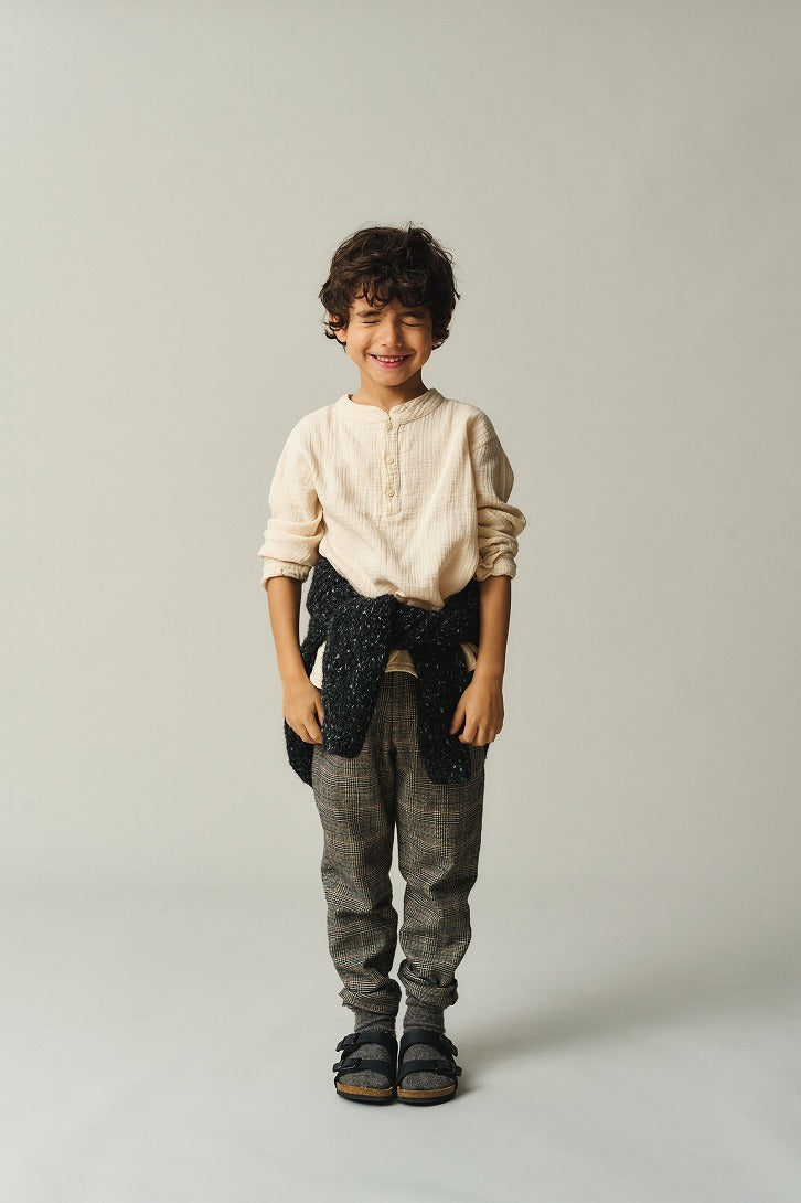 【my little cozmo】【40%OFF】Soft gauze shirt Brown 長袖シャツ 2Y,4Y,6Y  | Coucoubebe/ククベベ