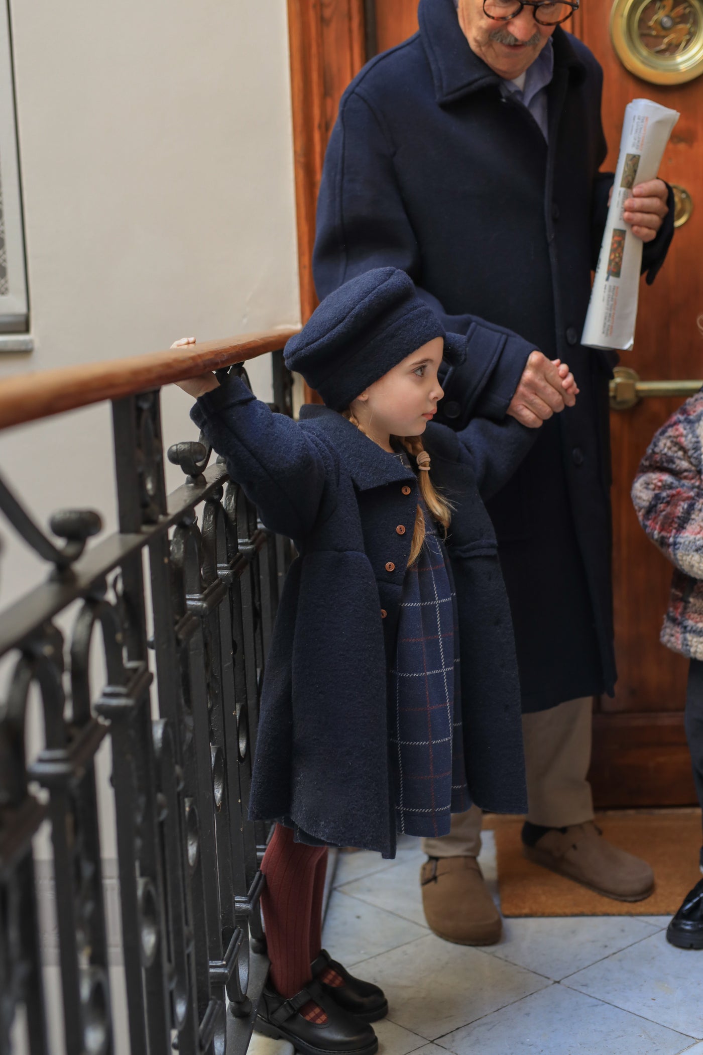 【1＋in the family】ANNE coat dark-blue コート 18m,24m,36m,48m  | Coucoubebe/ククベベ