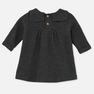 【my little cozmo】【40%OFF】Soft knit baby dress Dark Grey ワンピース 12m,18m,24m（Sub Image-2） | Coucoubebe/ククベベ