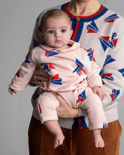 【bonmot organic】【40%OFF】Baby shirt paper planes Dusty pink 長袖シャツ 12-18m,18-24m（Sub Image-3） | Coucoubebe/ククベベ