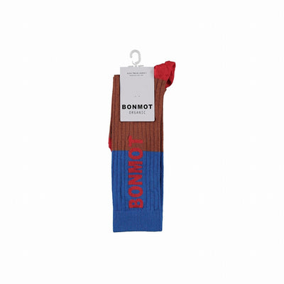 【bonmot organic】【40%OFF】Sock bonmot color block Fresh blue 靴下 S-2,S-3,S-4（Sub Image-2） | Coucoubebe/ククベベ