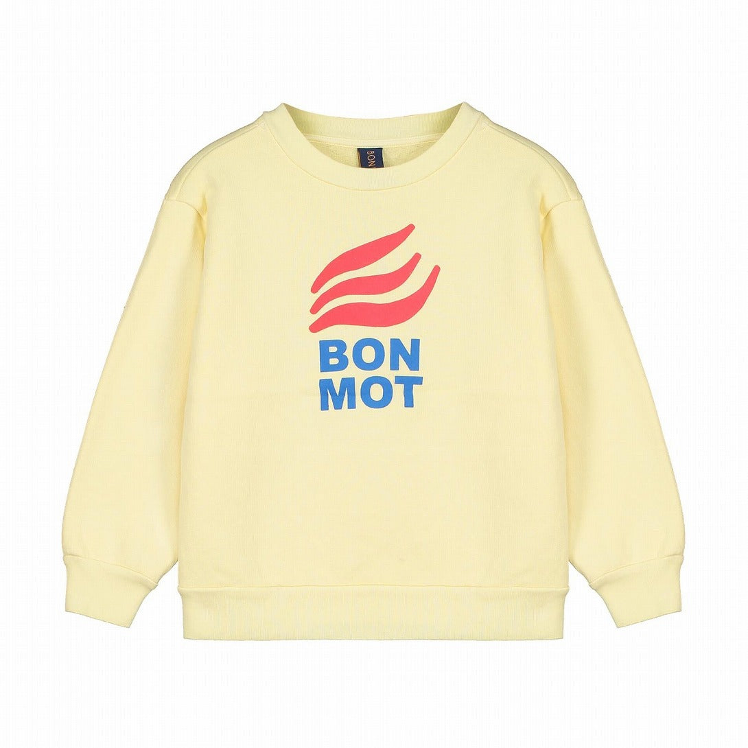 【bonmot organic】【40%OFF】Sweatshirt bonmot airlines Mellow Yellow スウェット 12-18m,18-24m,2-3Y,4-5Y,6-7Y  | Coucoubebe/ククベベ