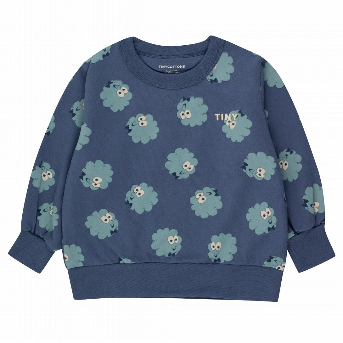 【tinycottons】GUEST SWEATSHIRT light navy スウェット 2y,3y,4y  | Coucoubebe/ククベベ