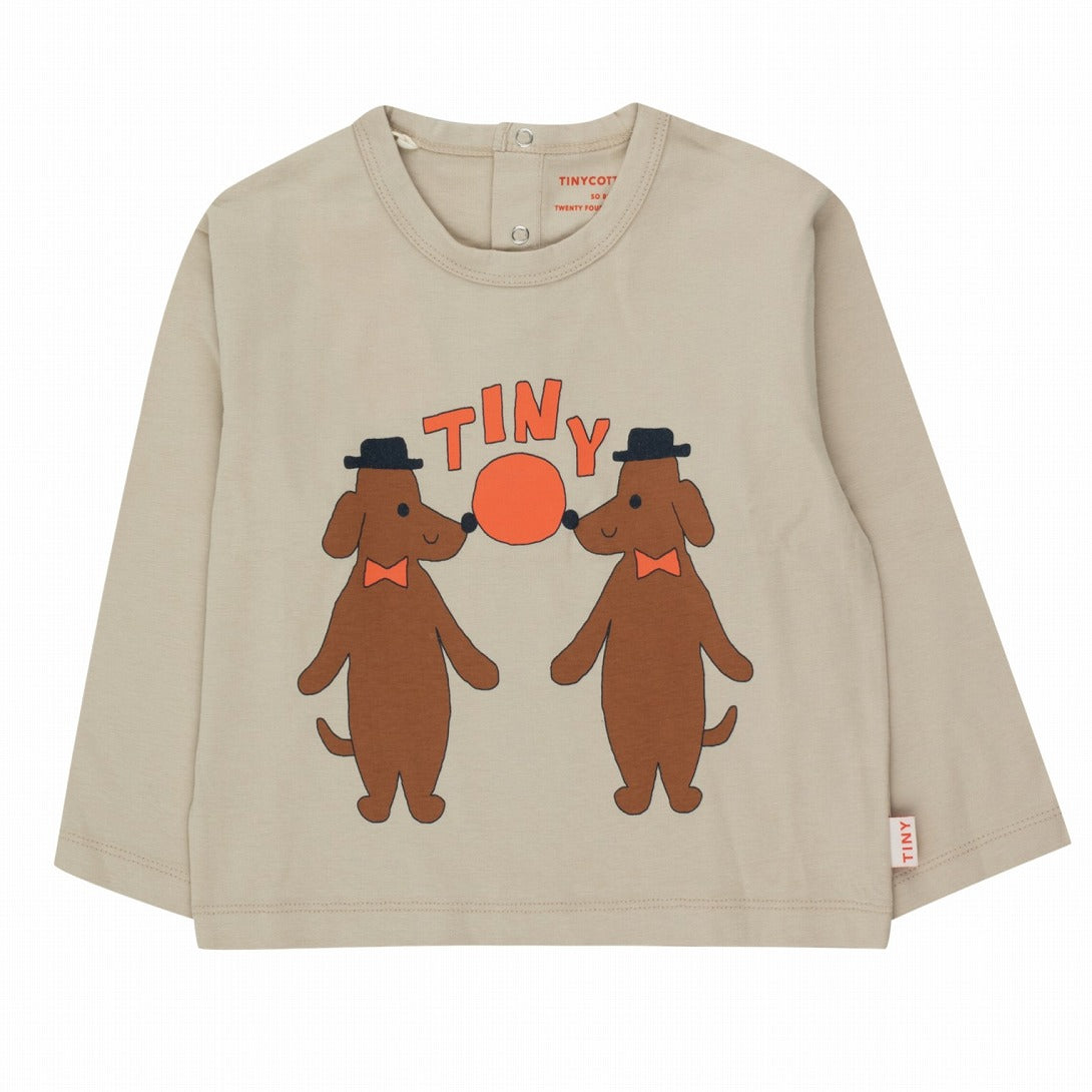 【tinycottons】TINY DOGS BABY TEE warm grey Tシャツ 12m,18m,24m  | Coucoubebe/ククベベ