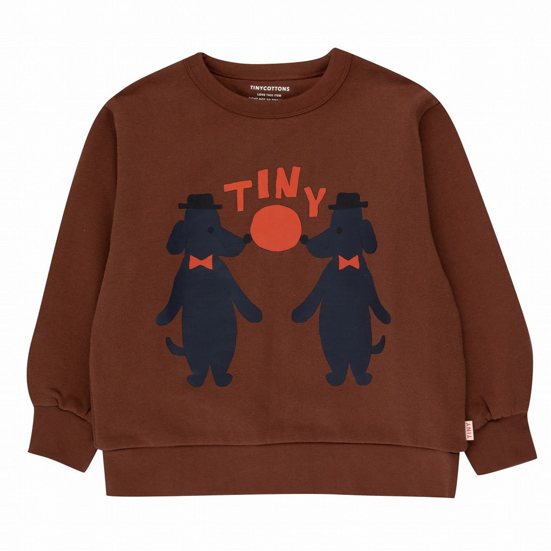 【tinycottons】TINY DOGS SWEATSHIRT chocolate スウェット 2y,3y,4y  | Coucoubebe/ククベベ