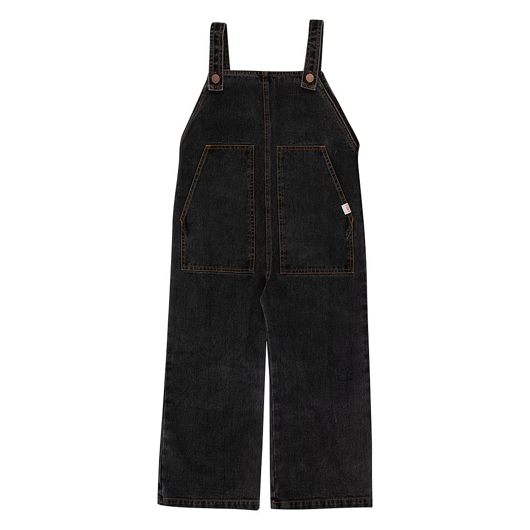 【tinycottons】DENIM DUNGAREE black ダンガリー 2y,3y,4y  | Coucoubebe/ククベベ