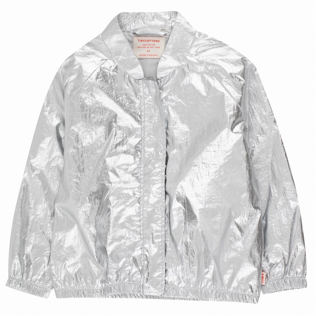 【tinycottons】METALLIC BOMBER silver metallic ジャケット 2y,3y,6y  | Coucoubebe/ククベベ