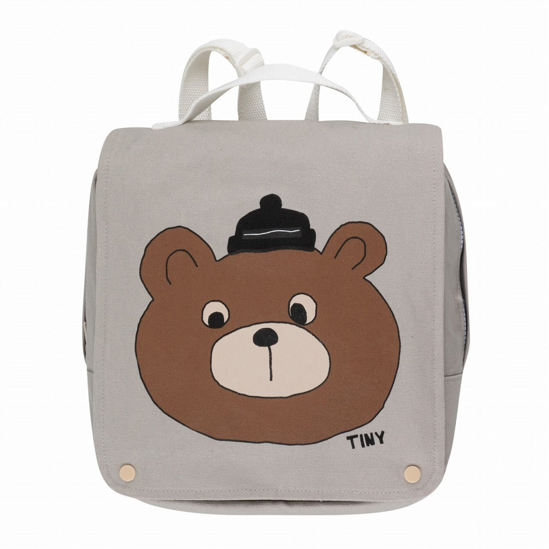 【tinycottons】BEAR TODDLER BACKPACK taupe バックパック  | Coucoubebe/ククベベ