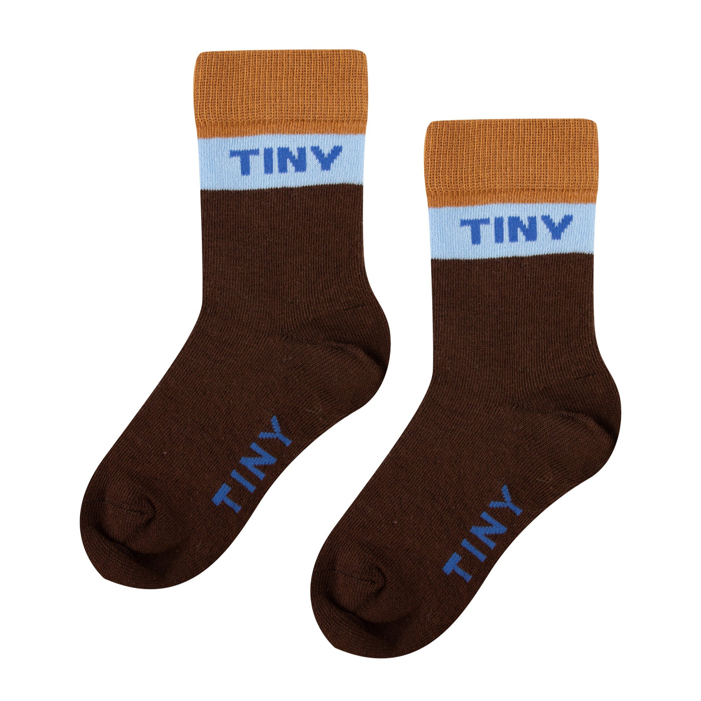 【tinycottons】COLOR BLOCK MEDIUM SOCKS chocolate 靴下 12-24m,2-4y,5-8y  | Coucoubebe/ククベベ