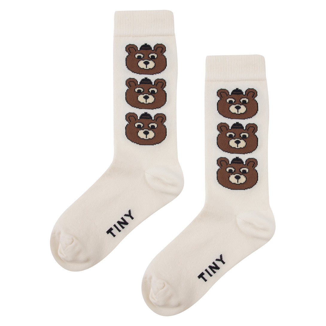 【tinycottons】BEARS MEDIUM SOCKS vanilla 靴下2-4y  | Coucoubebe/ククベベ