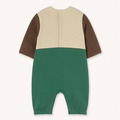 【tinycottons】COLOR BLOCK ONE-PIECE dark vanilla ロンパース 6m,9m,12m（Sub Image-2） | Coucoubebe/ククベベ