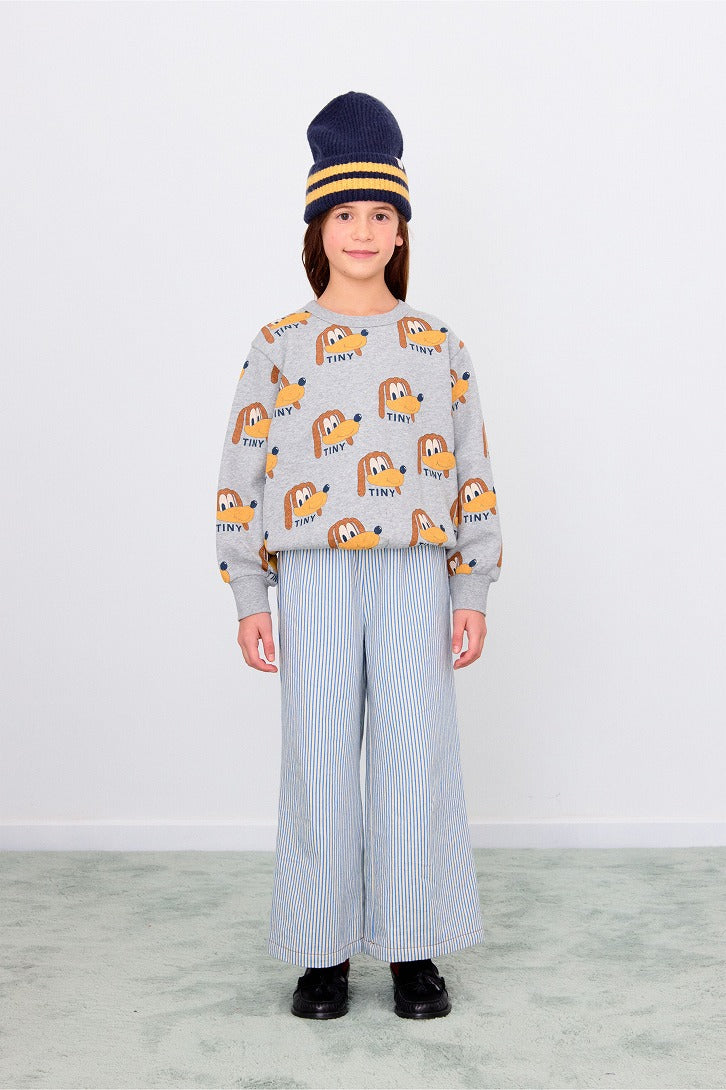 【tinycottons】DOGS SWEATSHIRT medium grey heather スウェット 2y,3y,4y  | Coucoubebe/ククベベ