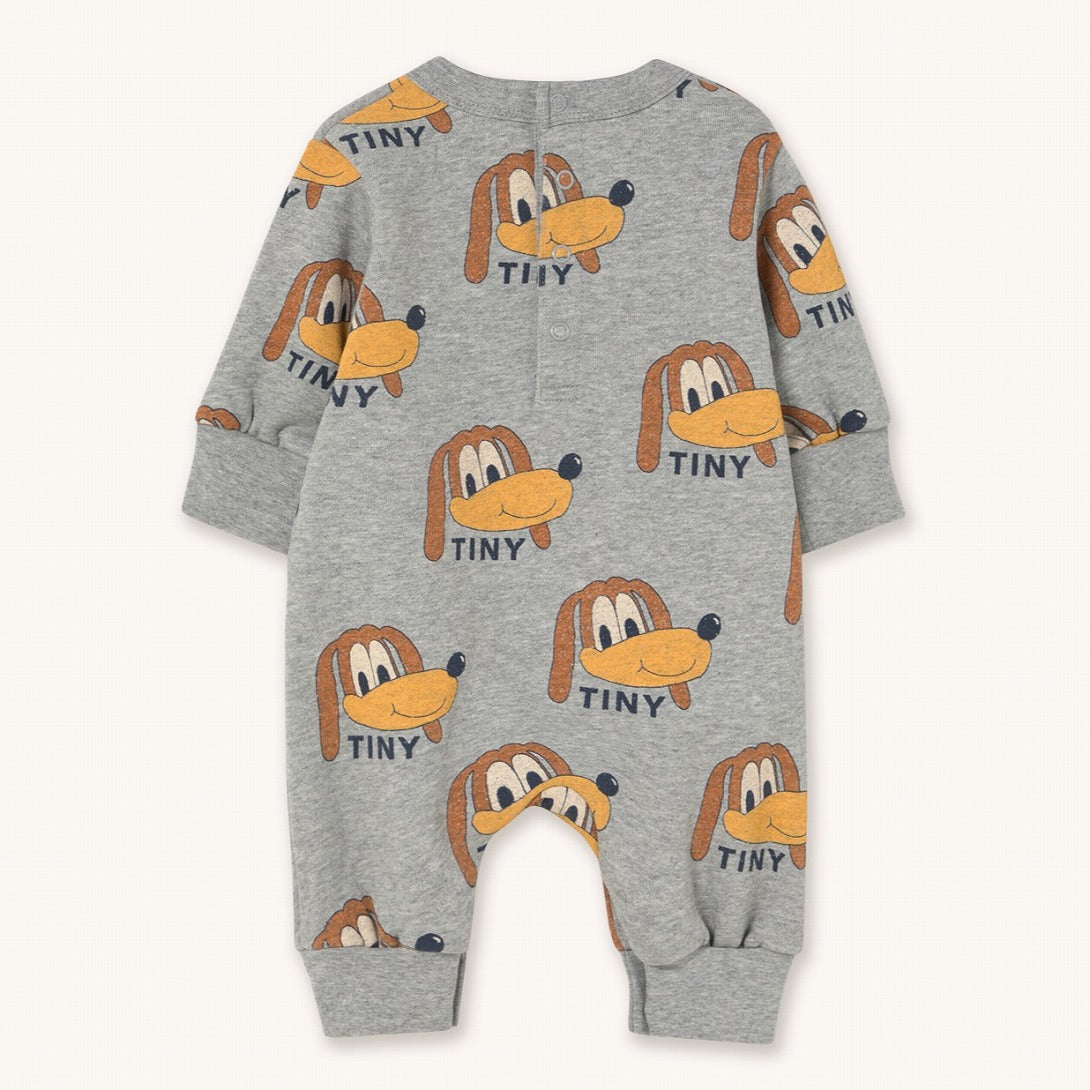 【tinycottons】DOGS ONE-PIECE medium grey heather ロンパース 9m,12m,18m  | Coucoubebe/ククベベ