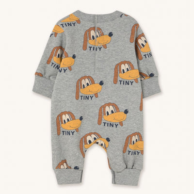 【tinycottons】DOGS ONE-PIECE medium grey heather ロンパース 9m,12m,18m（Sub Image-2） | Coucoubebe/ククベベ