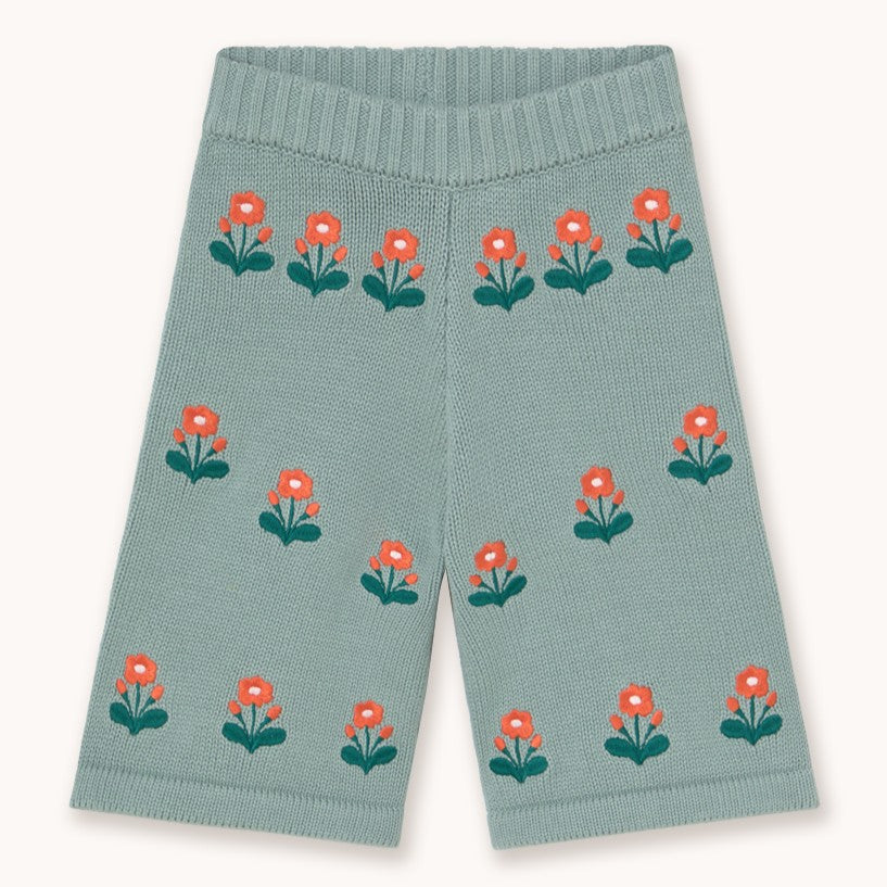 【tinycottons】FLOWERS BABY KNITTED PANT sage パンツ 12m,18m,24m  | Coucoubebe/ククベベ