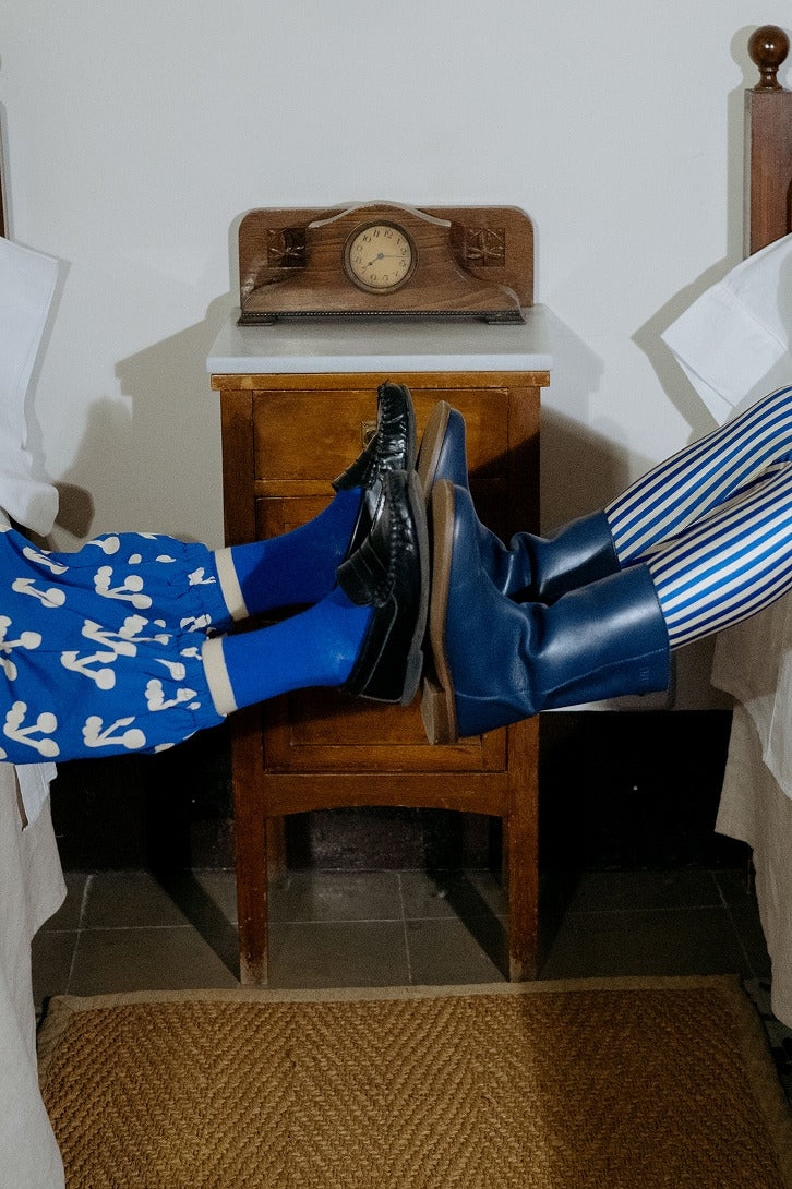 【tinycottons】STRIPES MEDIUM SOCKS dark blue 靴下 9-12y  | Coucoubebe/ククベベ
