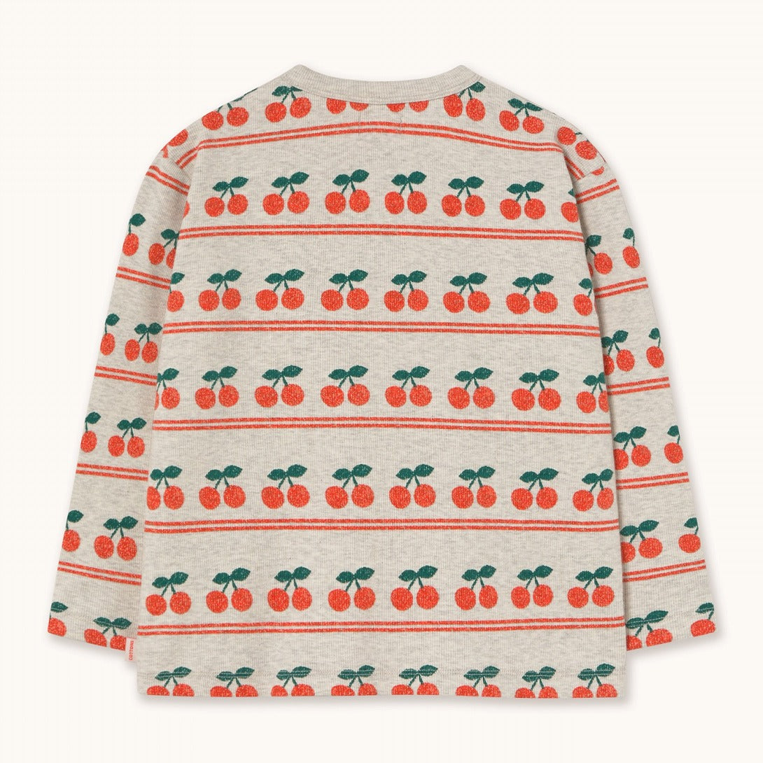 【tinycottons】CHERRY PATTERN RIB TEE light cream heather Tシャツ 2y,3y,4y  | Coucoubebe/ククベベ