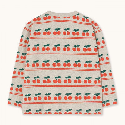 【tinycottons】CHERRY PATTERN RIB TEE light cream heather Tシャツ 2y,3y,4y（Sub Image-2） | Coucoubebe/ククベベ